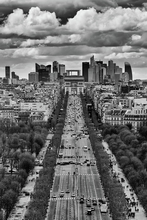 Champs Elysees Mono Photograph