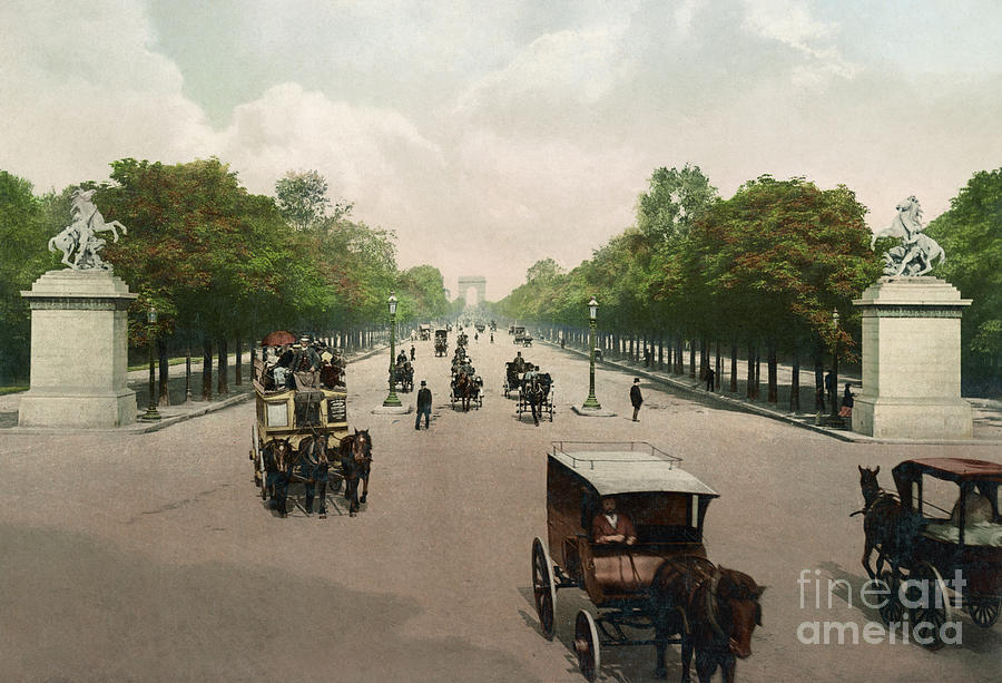Champs Elysees, Paris, c1898 Photograph by Granger
