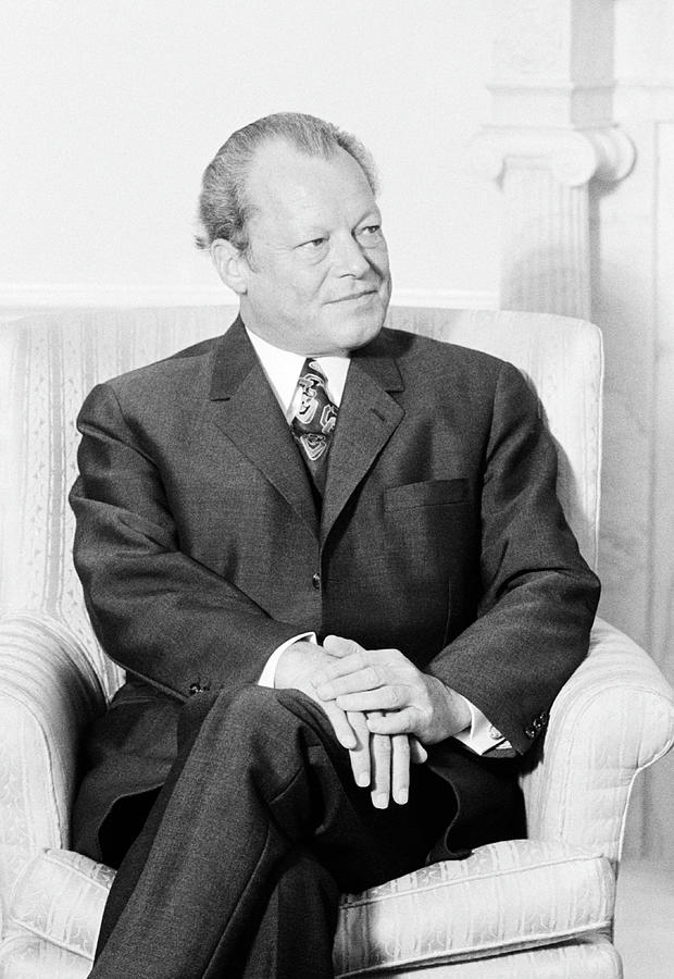 Politician Photograph - Chancellor Willy Brandt - 1971 by War Is Hell Store