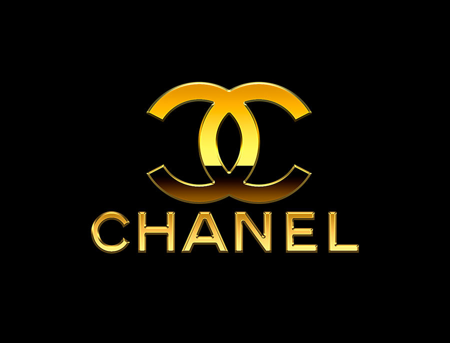 Chanel Gold Logo Digital Art by Drake Haag - Pixels