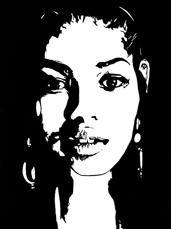 Chanel Iman Painting by Mike Fazzino