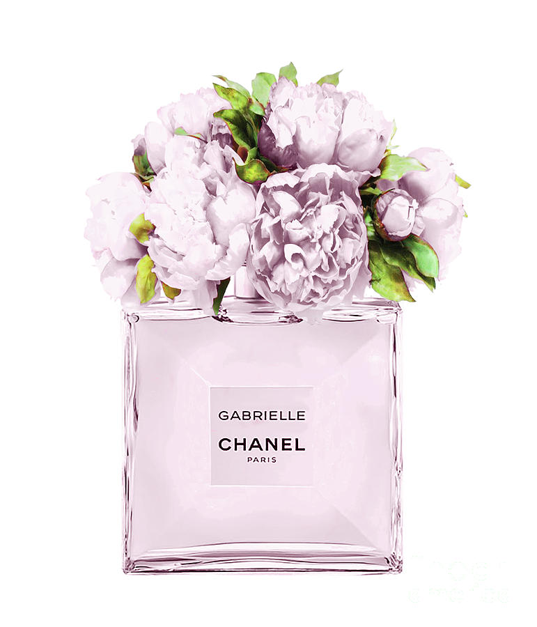 Chanel Perfume, Gabrielle,light pink Mixed Media by Green Palace