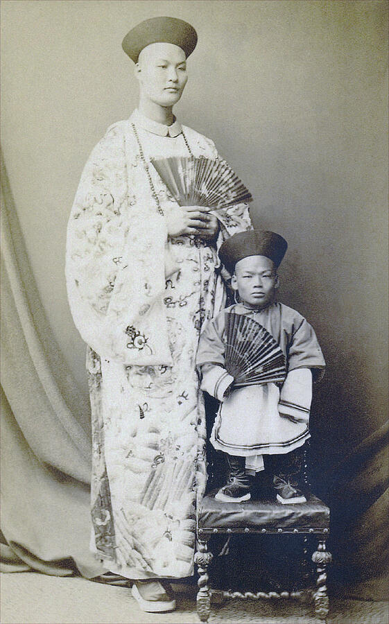 Chang Yu Sing, The Chinese Giant And Chung Mow, A Dwarf, C1870 ...