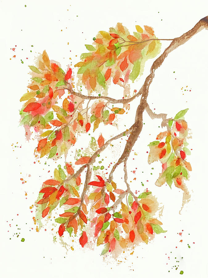 Changing Fall Leaves Painting by Deborah League