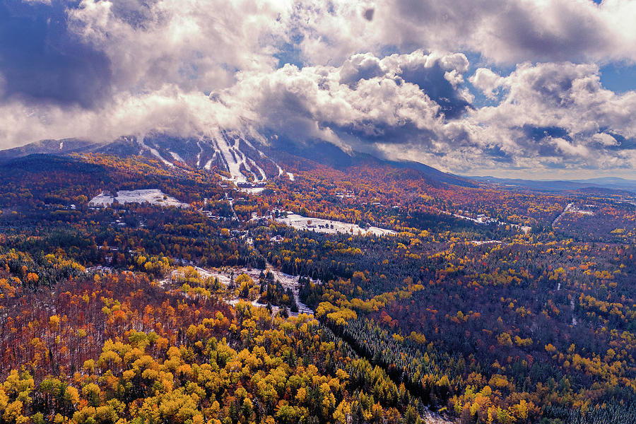 Changing Seasons at Burke Mountain Photograph by John Rowe