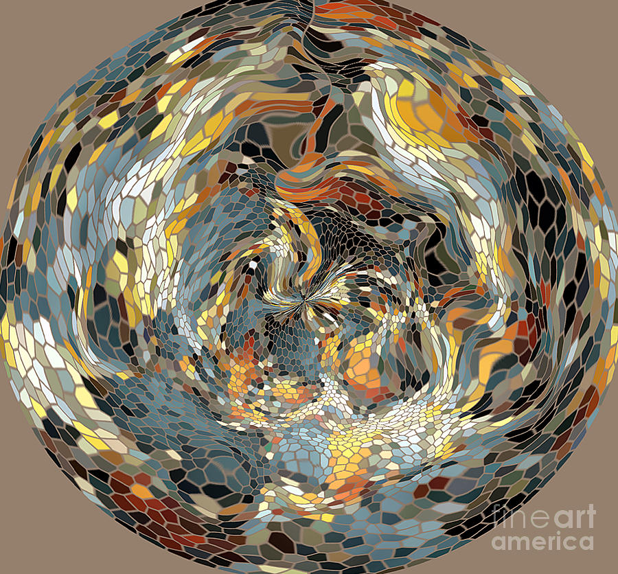 Abstract Digital Art - Changing Sphere by Jim Fitzpatrick