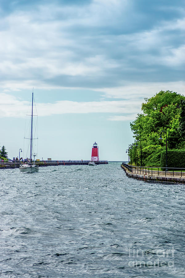 Channel To Charlevoix South Lighthouse Photograph by Jennifer White