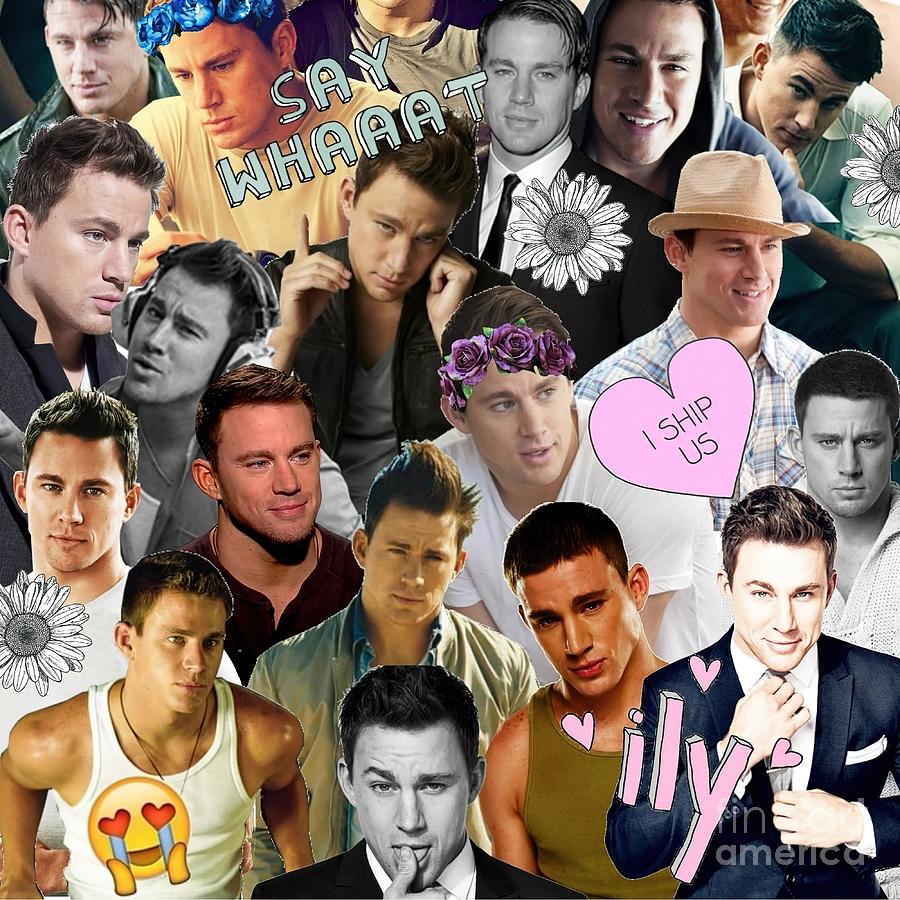 Channing Tatum Collage Tapestry - Textile by Joel Rogers - Fine Art America