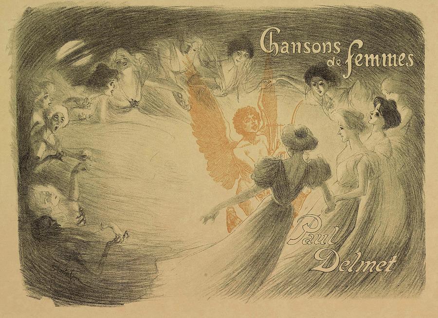 Chansons de femmes. Painting by Theophile-Alexandre Steinlen -1859-1923-