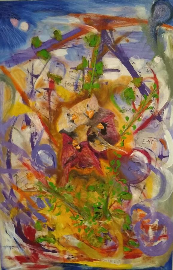 Chaos and Pain Painting by Kathy Knopp