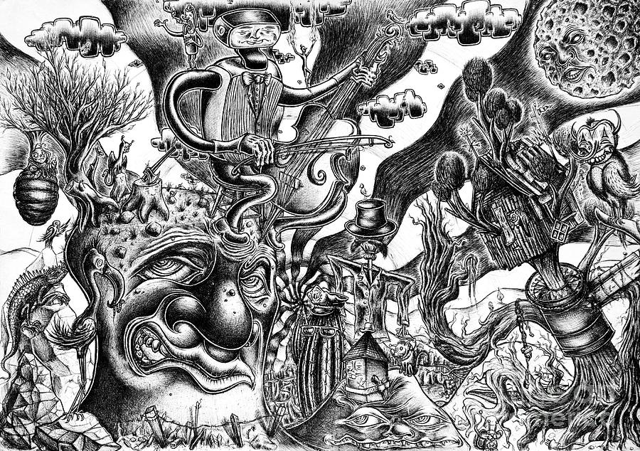 Chaos, Panic and Mass Confusion Drawing by Yu V - Fine Art America