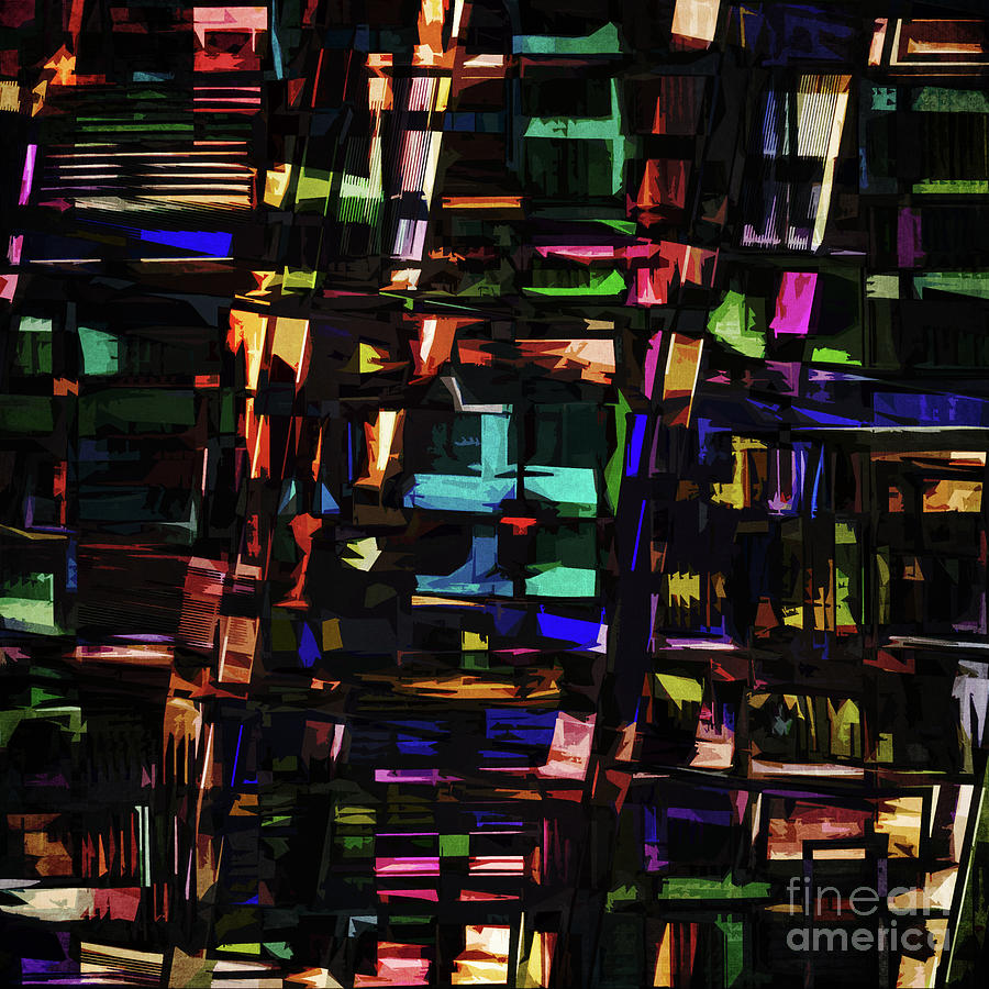 Chaotic Textural Abstract Digital Art by Phil Perkins