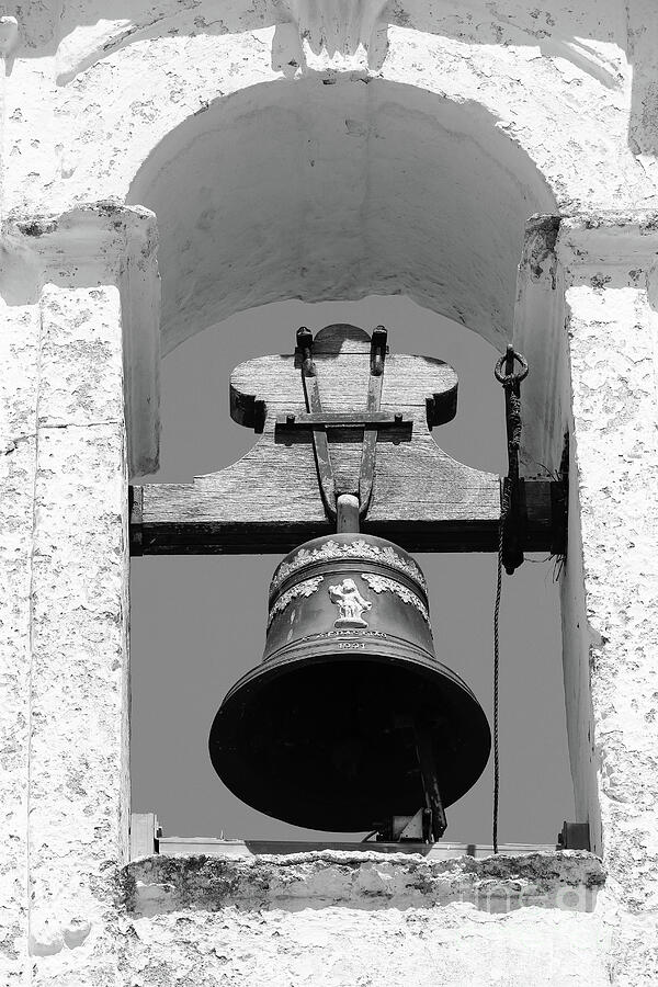 Chapel Bell Faro Black And White Vertical Photograph