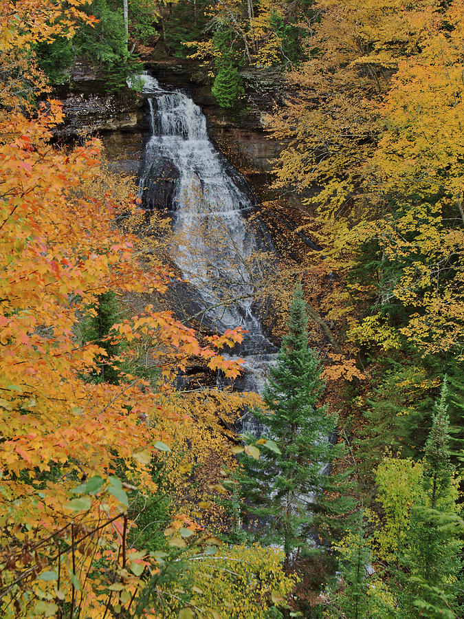 Chapel Falls Pictured Rocks iii Photograph by Chris Pappathopoulos - Pixels