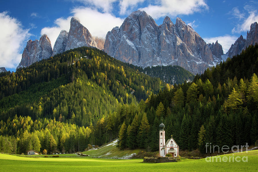 Chapel In The Dolomites - Italy Photograph
