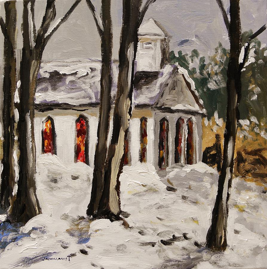 Chapel in the Snow Painting by John Williams