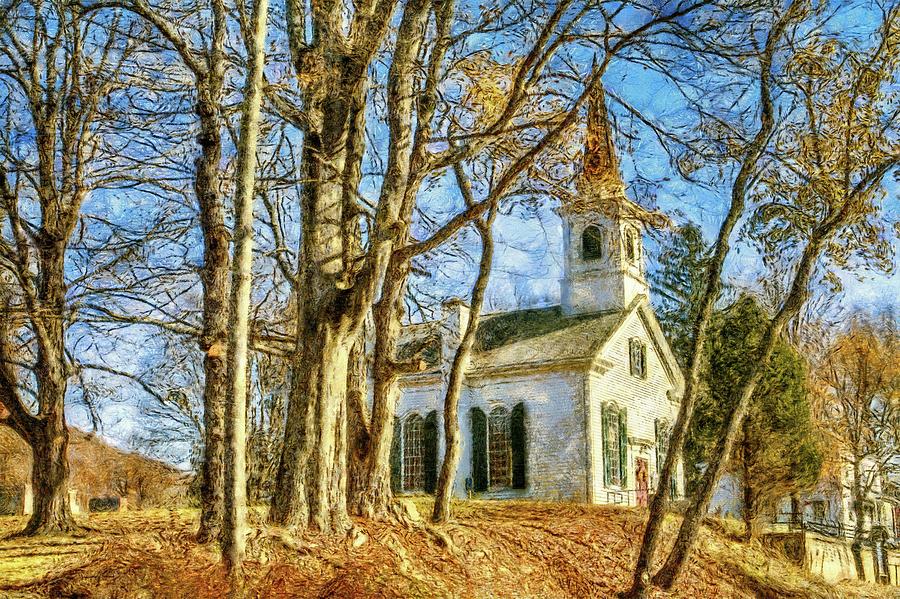 Architecture Photograph - Chapel in Waterloo Village, Stanhope, NJ by Geraldine Scull