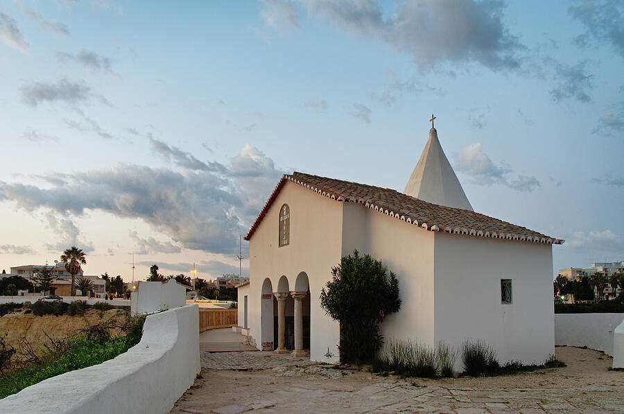 Byzantine Photograph - Chapel Nossa Senhora da Rocha at Dusk in Algarve by Angelo DeVal