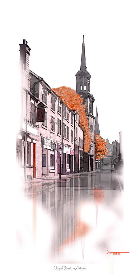 Chapel Street in Autumn Digital Art by Joe Tamassy