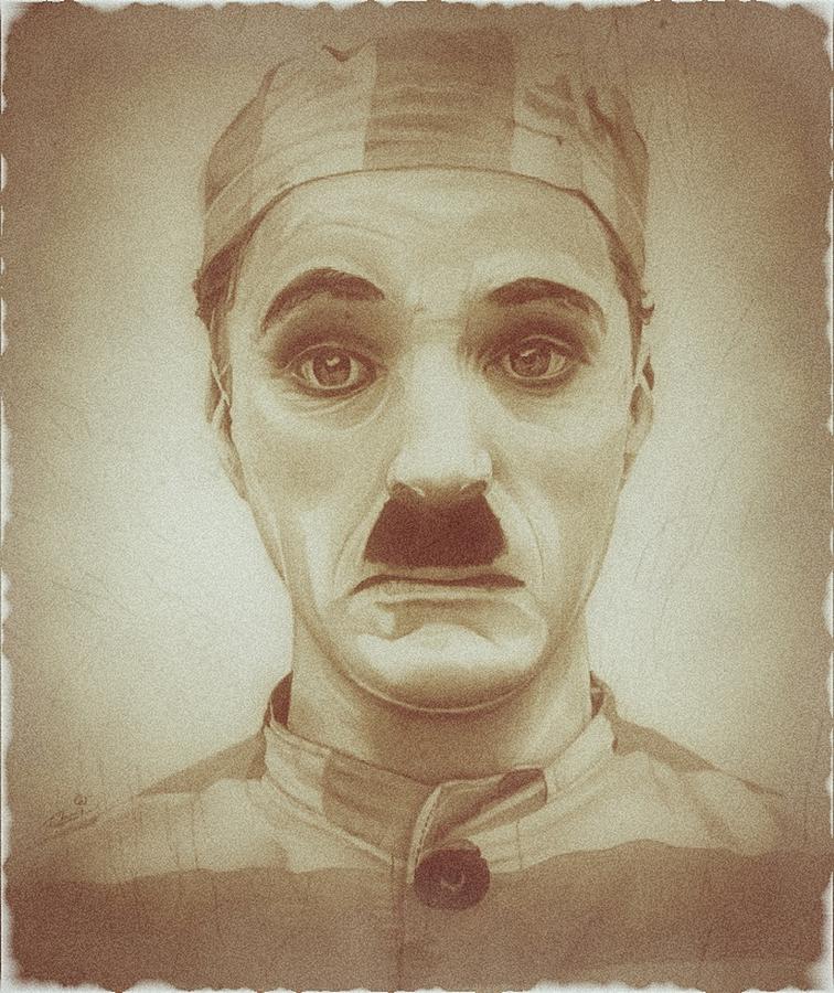 Chaplin - 1917 Vintage Edition Drawing by Fred Larucci