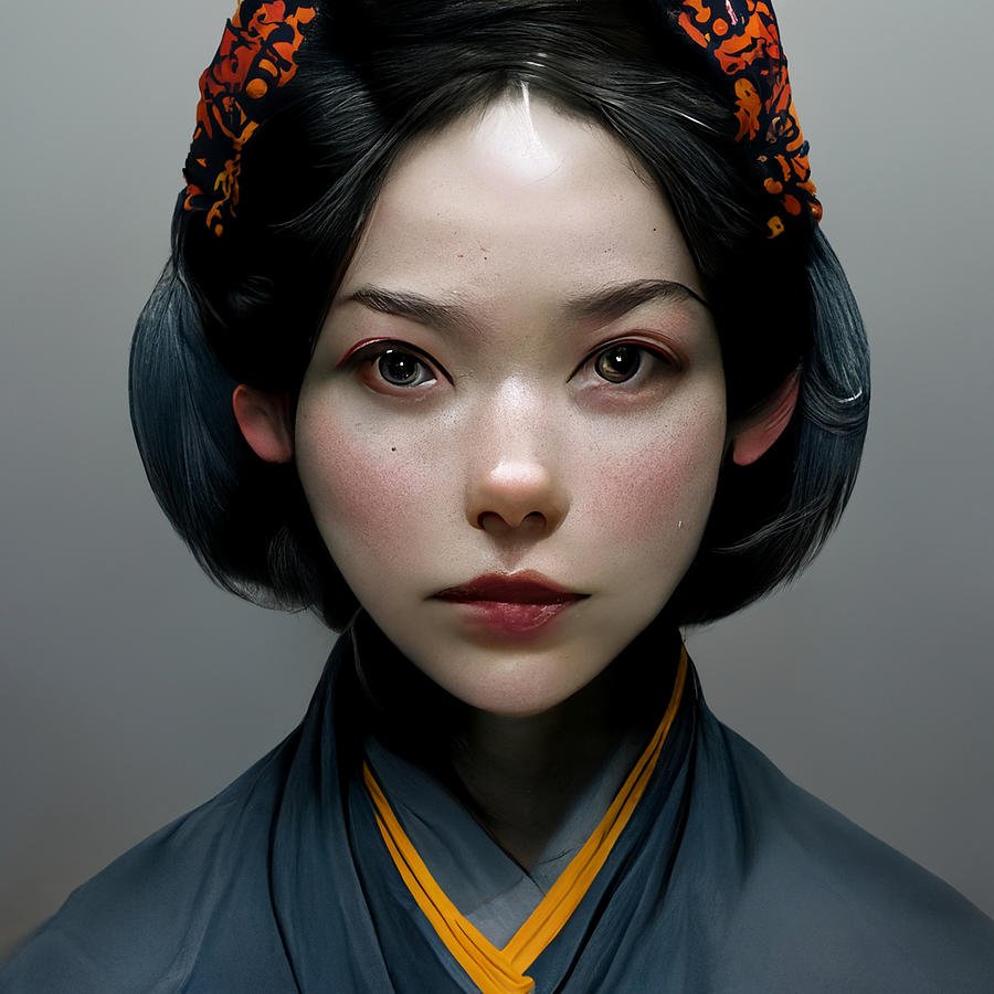 Character  Design  Of  Japanese  Young  Lady  Octane  Render  In  B167198d  908b  4544  B6f8  3cba08 Painting by MotionAge Designs
