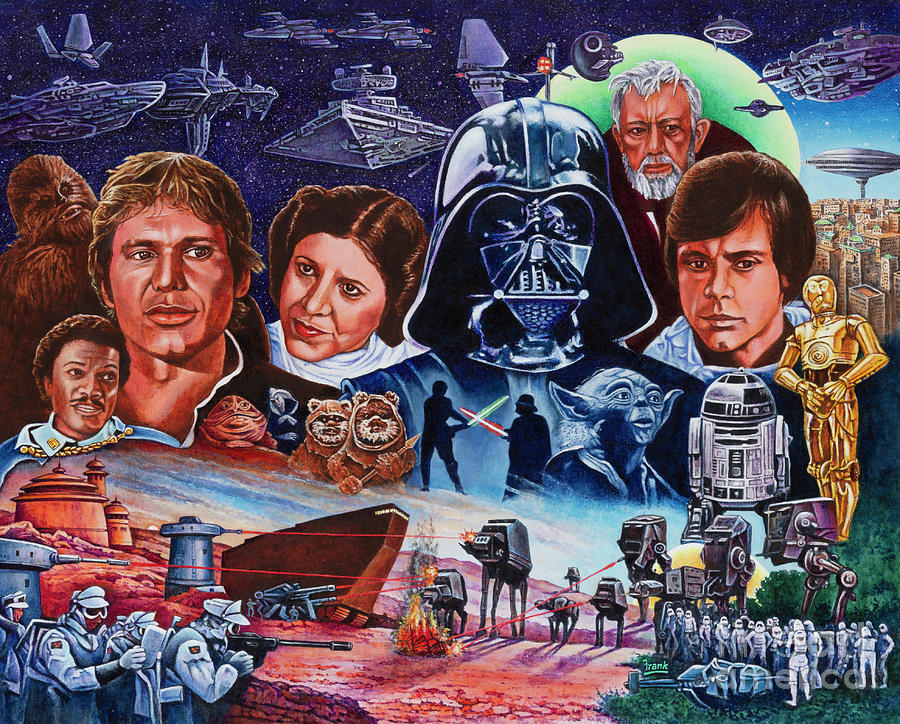 Characters of Star wars Painting by Michael Frank