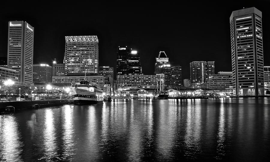 Charcoal Black Night In Baltimore Photograph