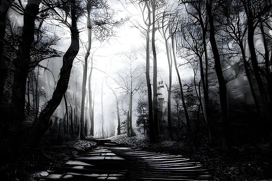 Charcoal Forest Digital Art by Beverly Read