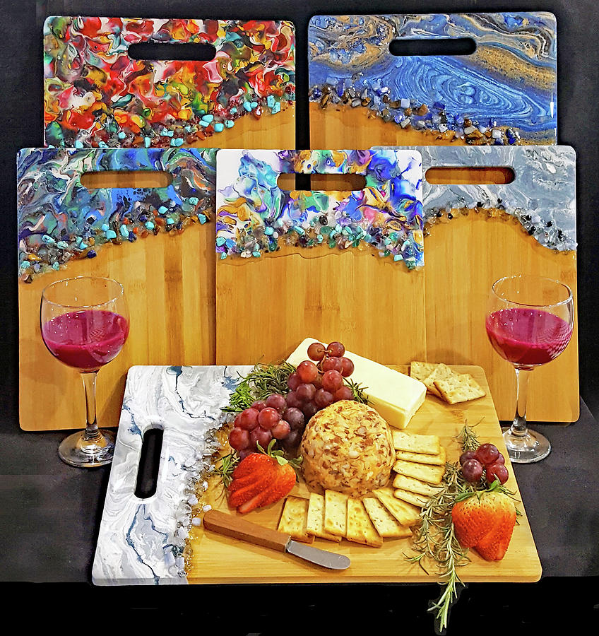 Charcuterie Boards Mixed Media by Lori Sutherland