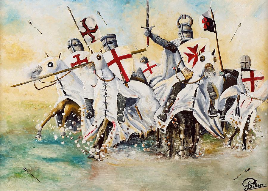 Charge of the Knights Templar Painting by John Palliser
