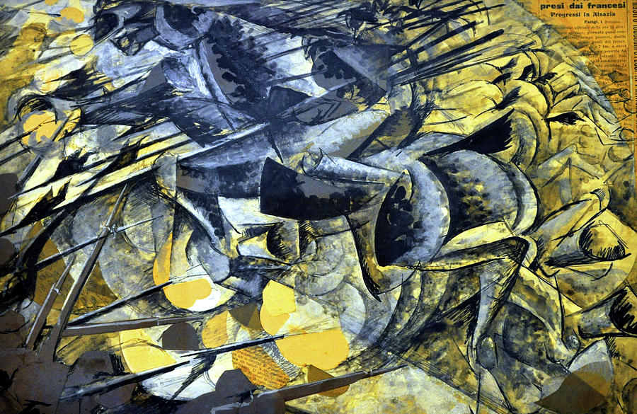 Charge of the Lancer Painting by Umberto Boccioni - Fine Art America