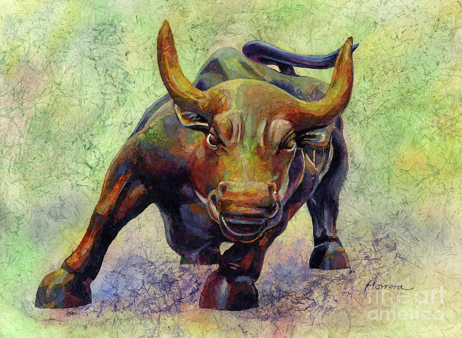 Charging Bull Painting