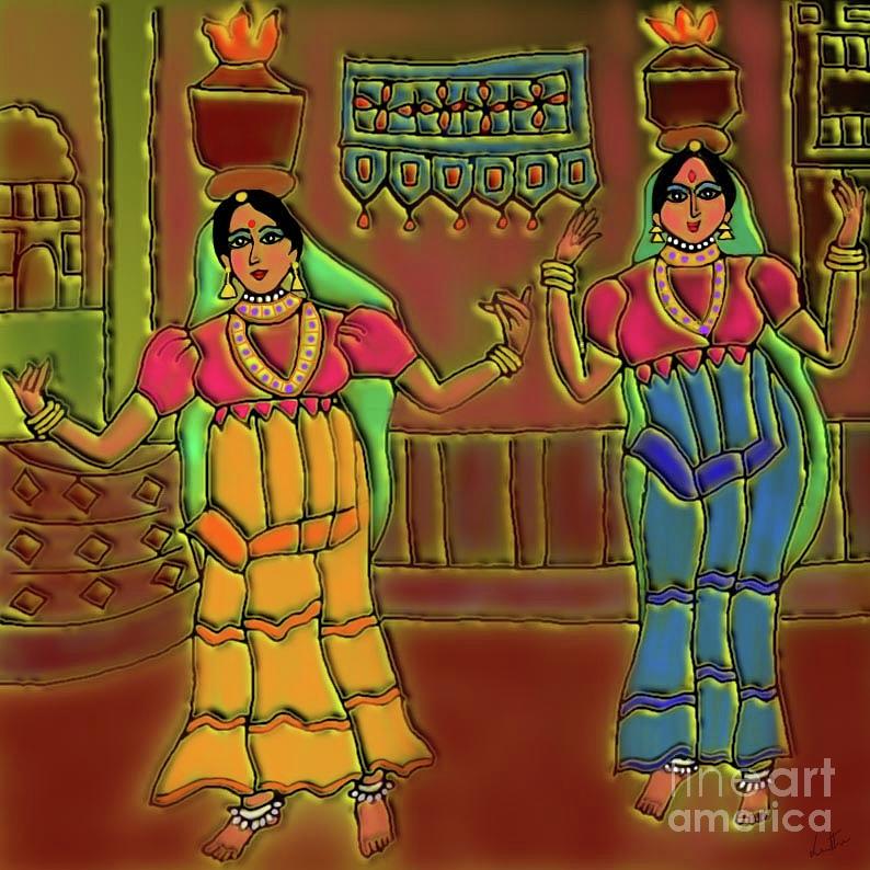 Chari Dance Digital Art by Latha Gokuldas Panicker