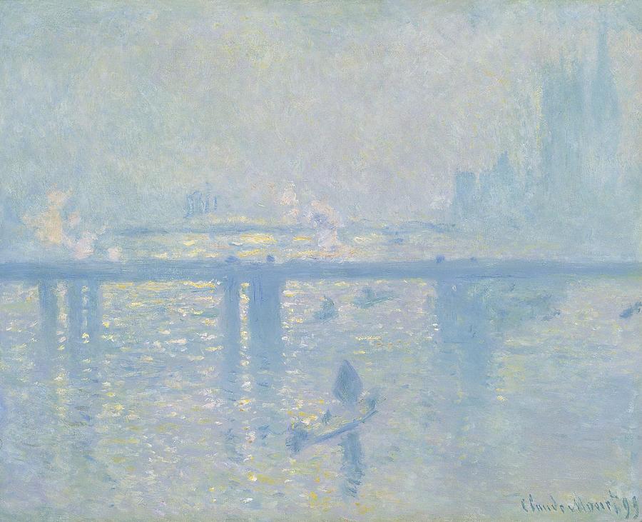 Claude Monet Drawing - Charing Cross Bridge #35 by Claude Monet