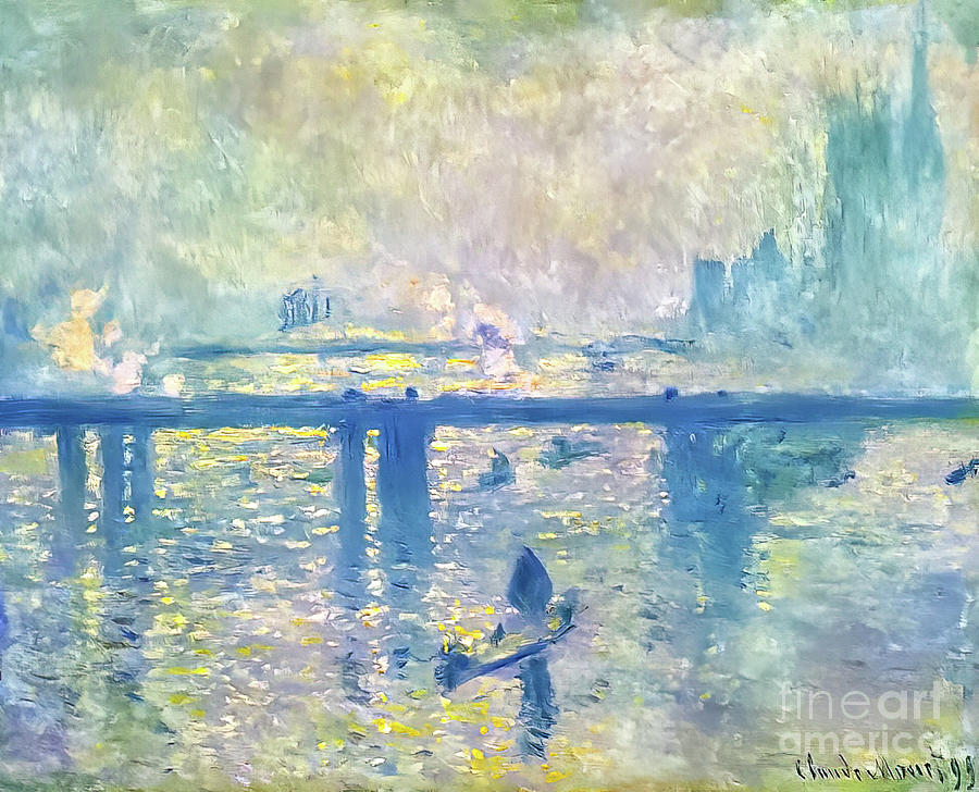 Charing Cross Bridge I by Claude Monet 1899 Painting by Claude Monet