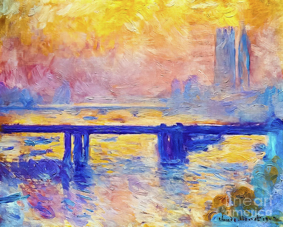 Charing Cross Bridge I by Claude Monet 1903 Painting by Claude Monet