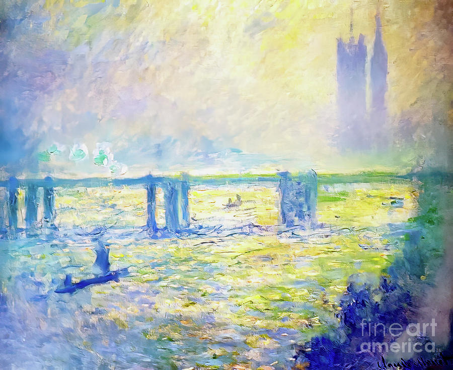 Charing Cross Bridge II by Claude Monet 1899 Painting by Claude Monet