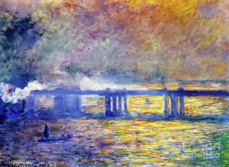 Charing Cross Bridge II by Claude Monet 1903 Painting by Claude Monet