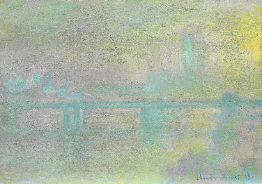 Charing Cross Bridge, London. Claude Monet, French, 1840-1926. Painting by Claude Monet