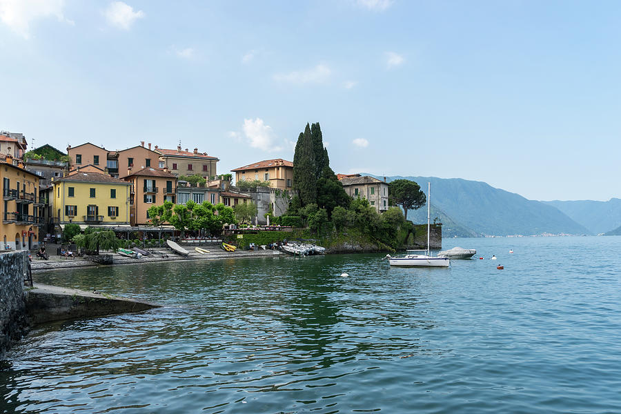 Charismatic Varenna Lake Como Italy - Picture Perfect Little Harbour Photograph by Georgia Mizuleva