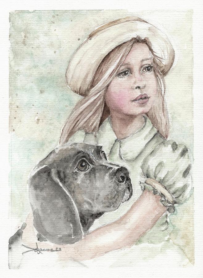 Watercolor Painting - Charisse and Taylor by Johanne Strong
