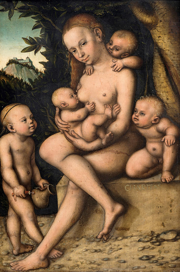 Charity 2  Painting by Lucas Cranach the Elder