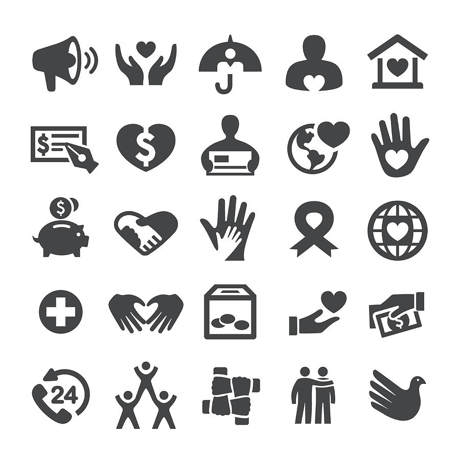 Charity and Relief Icons - Smart Series Drawing by -victor-