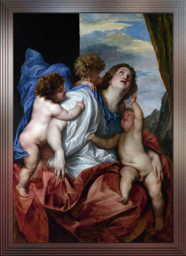 Charity by Anthony van Dyck Painting by Rolando Burbon