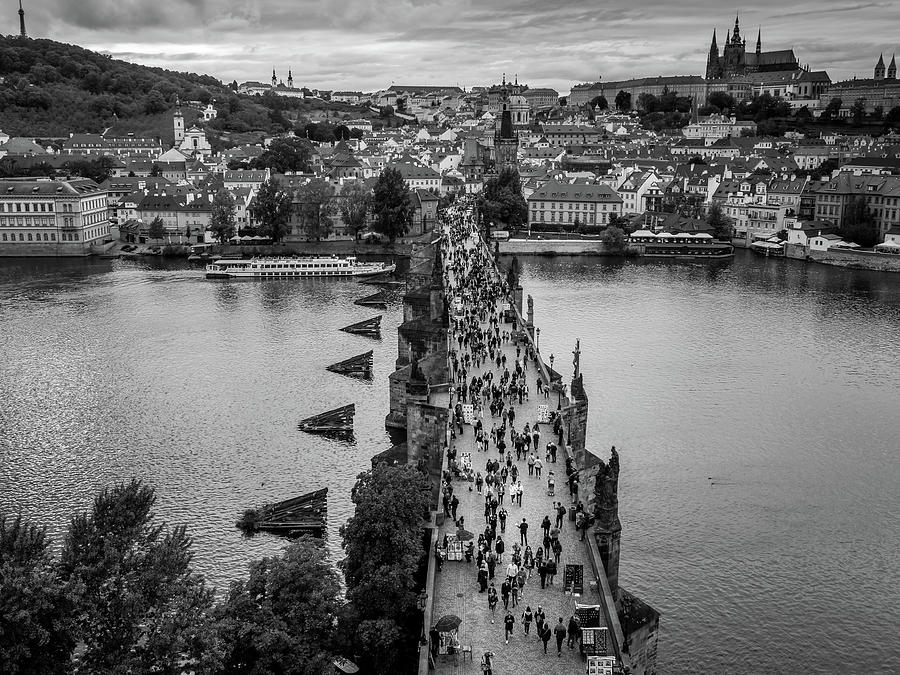 Charles Bridge and Prague Castle in Prague, Czech Republic Photograph by Pak Hong
