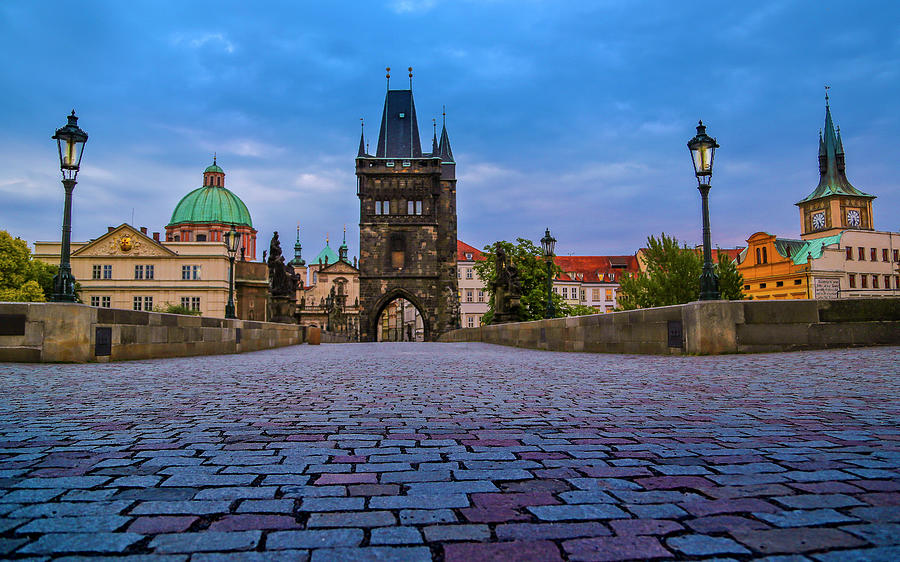 Charles Bridge on the cobblestones Photograph by Mr Smith Photography