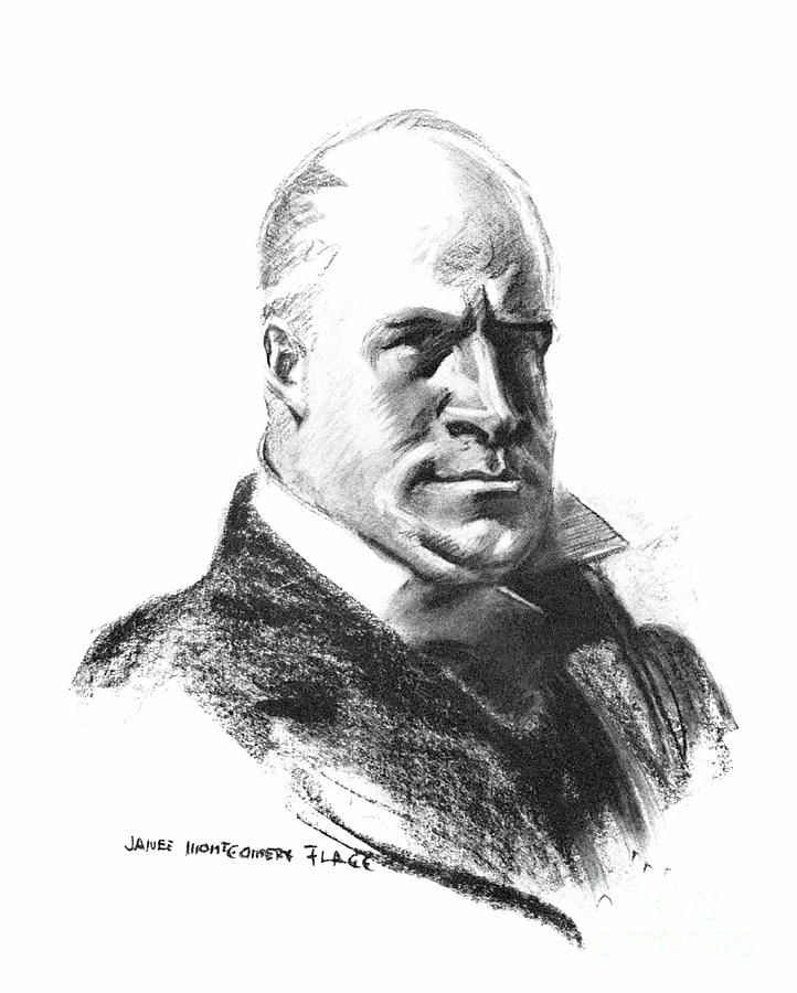 Charles Dana Gibson Drawing by James Montgomery Flagg