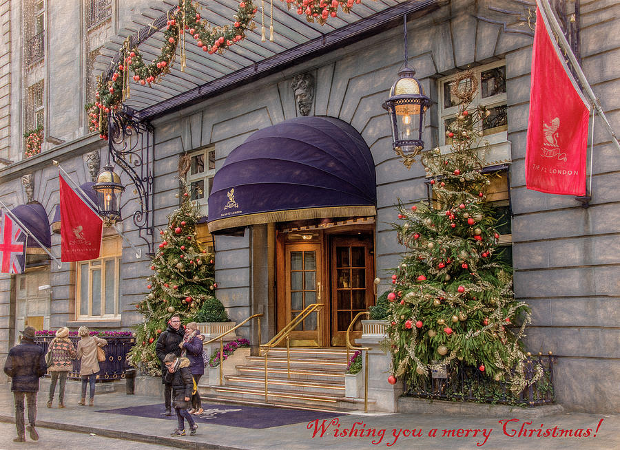  London Christmas, Greeting Card Photograph by Marcy Wielfaert