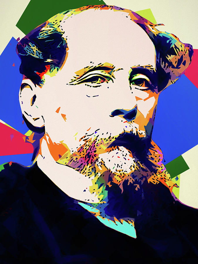 Charles Dickens Modern Pop Art Painting by Dan Sproul | Fine Art America