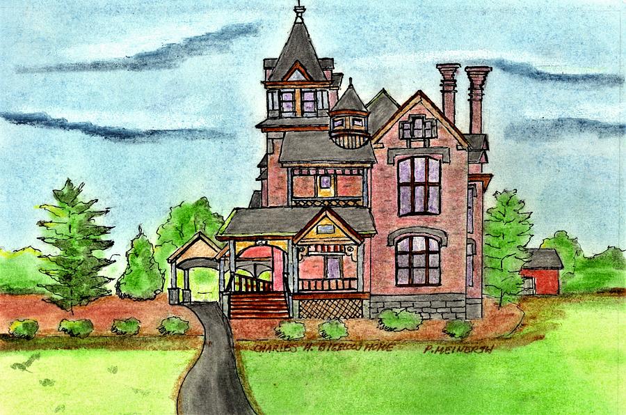 Charles H. Bigelow House Drawing by Paul Meinerth - Fine Art America